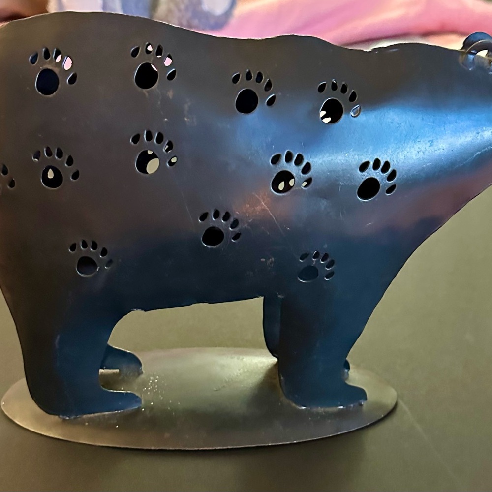Bear Shaped Metal Candle Holder